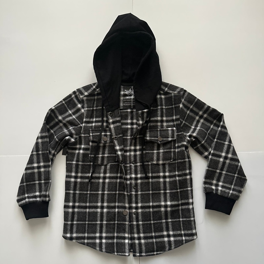 Adorable Black and White Plaid Shacket